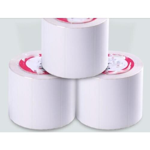 Hot Waterproof Vinyl 50*20mm*2000pcs/Roll Thermal Transfer Blank Barcode Labels Adhesive Printed Label Sticker