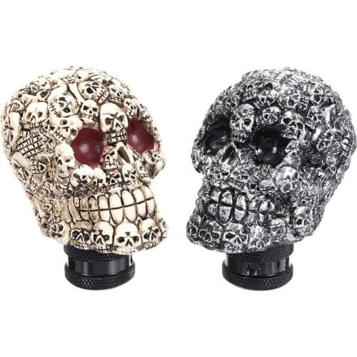 Universal Car Gear Shift Knob Skull Head Faces Manual Transmission Gear Shift Knob Shifter Lever
