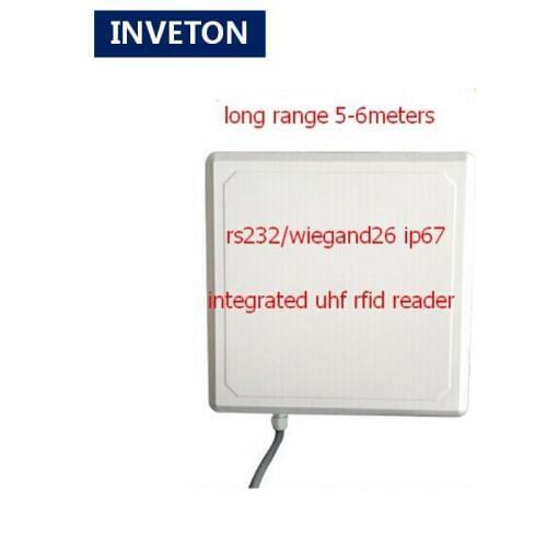 Integrated long range uhf rfid reader and rfid antenna 10dbi support ISO18000-6B/C with RS232 TCP/IP and Wiegand interface