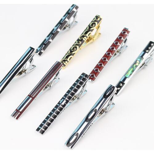 Jewelry Cute Glass Metal Ties Clips Gentlemen Classy Necktie Tie Clip Pin