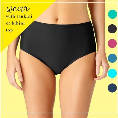 Ladies Swimming Bottom Women Bikini Bottom High Waist Swimwear Briefs Sexy Swimming Trunks One-piece Conservative Underpants