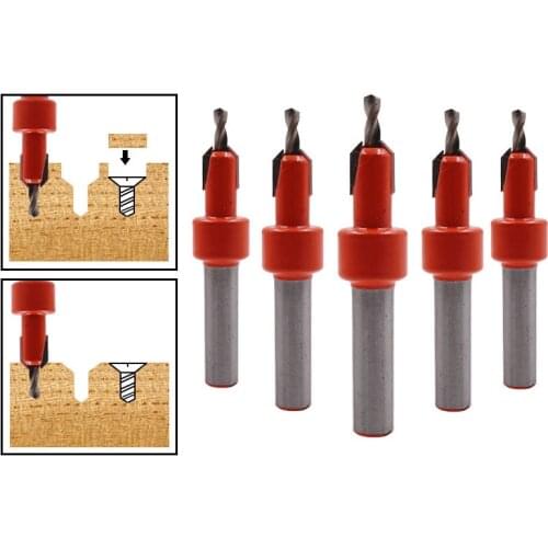 1pc 8mm Shank HSS Woodworking Countersink Router Bit Screw Extractor Remon Demolition for Wood Milling Cutter