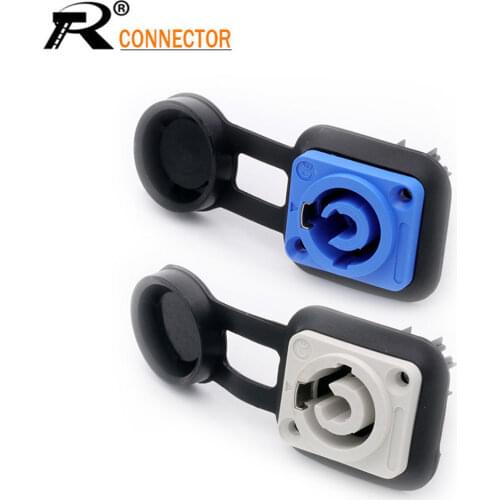 1pc Waterproof 3 PIN Powercon Female Panel Mount OUT/IN 20A/250V AC Power Jack Socket Chassis Connector for LED Large Screen