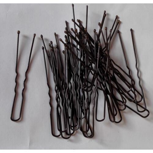 100pcs/lot Dark Brown Plated Thin U Shape Hair Pin Steel Material Clips Barrette