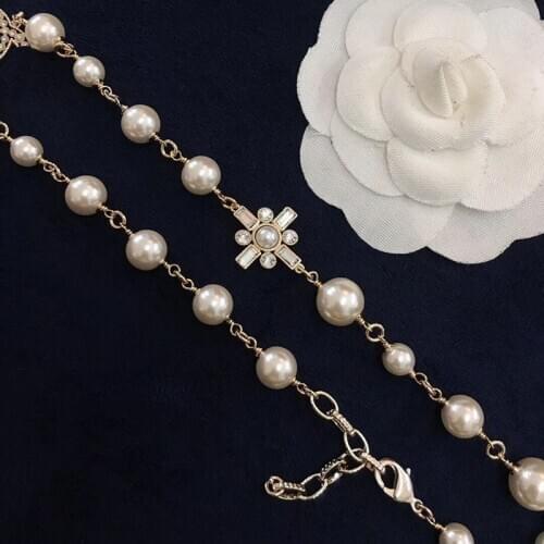 2020 Chain Gold silver fashion Choker cute romantic women pearl pendant necklace girl jewelry Collar