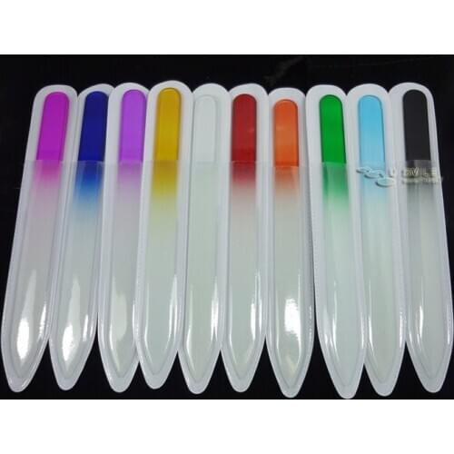 5.5" CRYSTAL GLASS COLORED NAIL FILE UP TO 12 COLORS CHOICE NEW# NF014
