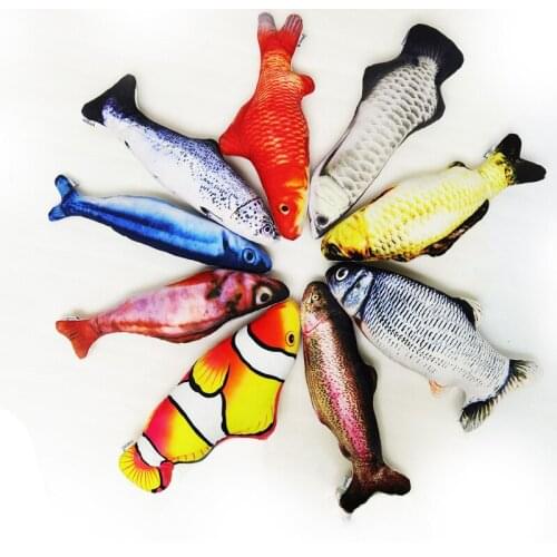9PCS Creative Cat Toy Fish Shape Bite Resistant Catnip Cat Toy Pet Chew Toy Pet Interaction Training Supplies Dropshipping
