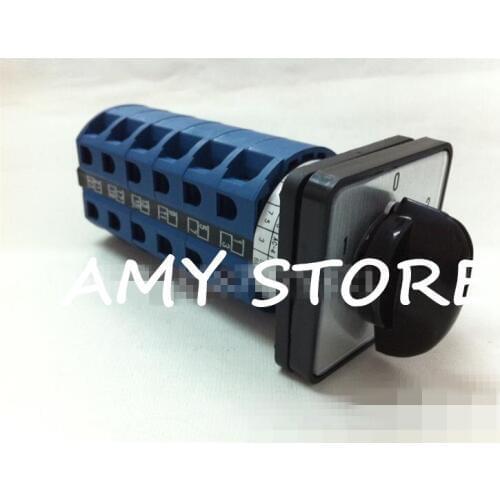 AC 660V 20A 24 Terminals 3 Positions Rotary Selector Cam Changeover Switch SZW26-20/D606.6