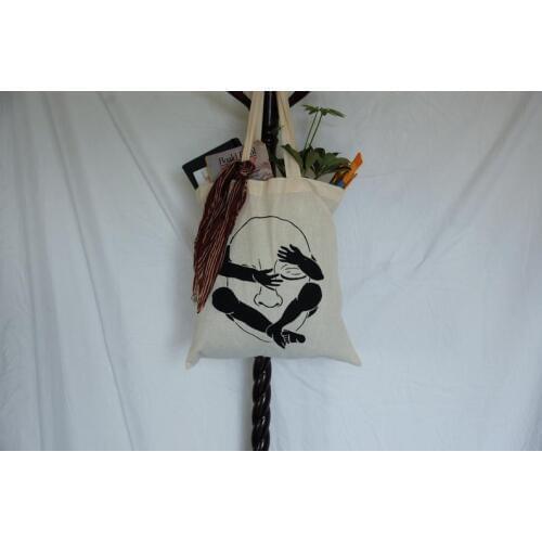 Canvas Tote Bag With Original gothic funny women fashion tote bags Canvas shopping bags Travel bag Cosmetic handbag with zipper