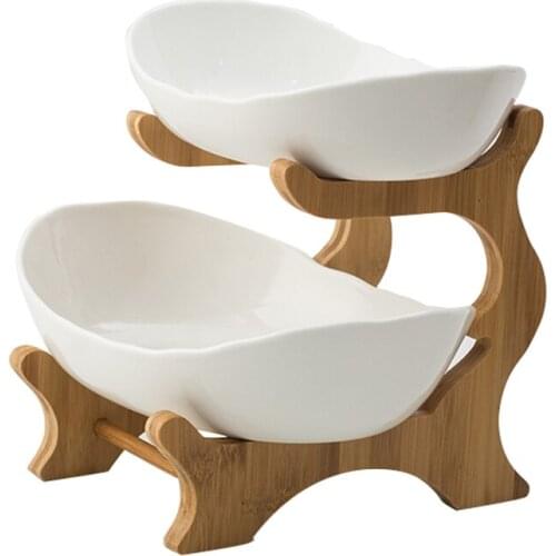 Living Room Home Candy Dish Double Layer Fruit Plate Snack Plate Creative Modern Dried Fruit Fruit Basket Plastic Dish