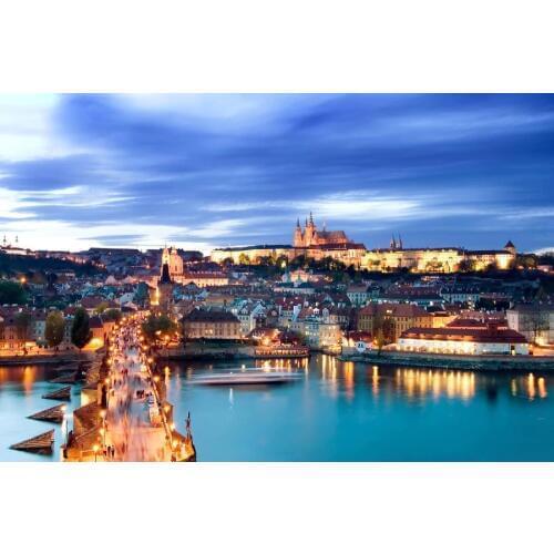 Hot Sale Modern Prague Czech Republic Landscape Scenery Poster Promotion Printed Canvas Picture Living Room Bedroom Decor