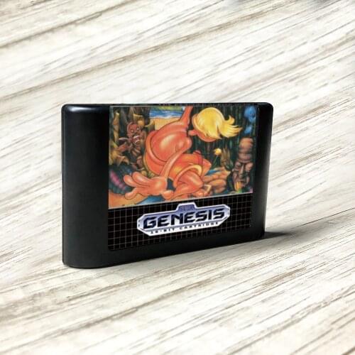 Greendog The Beached Surfer Dude - USA Label Flashkit MD Electroless Gold PCB Card for Sega Genesis Megadrive Video Game Console