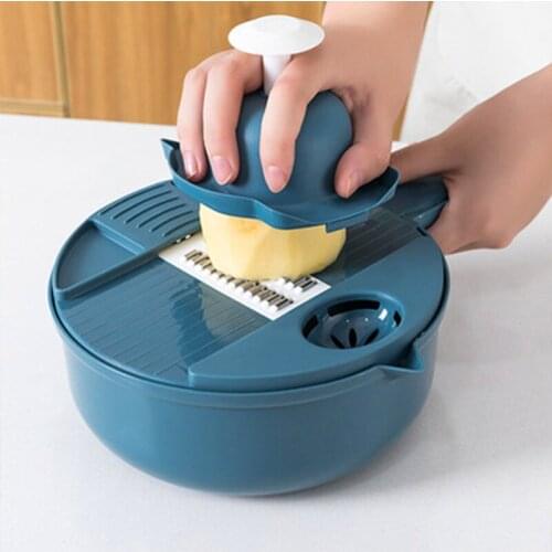12 in 1 Shredder Multi-function Vegetable Cutter Manual Wiping Potato Carrot Shreds Kitchen Household Slicing Shredding