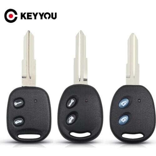 KEYYOU 10X 2 Buttons For Chevrolet LOVA Sail Epica Lechi Spark Remote Key Uncut Brass Blade Blank Key Shell Replacement