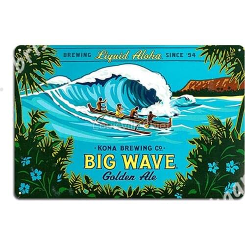 Kona Big Wave Metal Signs Cinema Kitchen Garage Club Classic Wall Decor Tin sign Posters