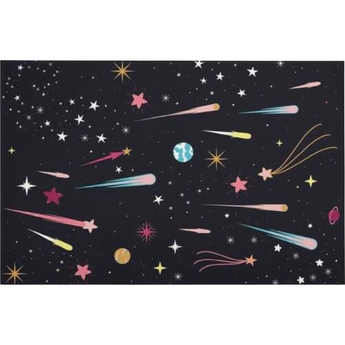 Cosmic Starry Sky Pattern Floor Mat Welcome Door Mat Bedroom Rug Kitchen Mat Bathroom Rug Entrance Doormat Anti-Slip Rug 40X60cm