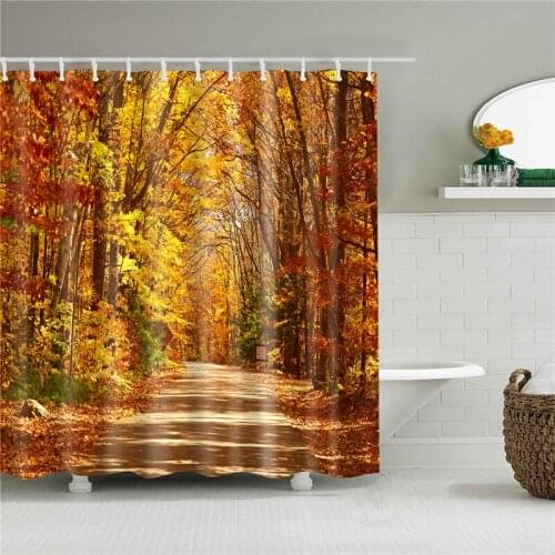 1Pcs Landscape Waterproof Shower Curtain Autumn Forest Printed Screen Bathroom Decoration Cortina De Bano Bath Curtain Gift