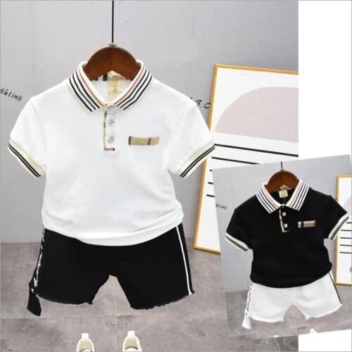 2pcs Boys Summer Clothes Sets Children Fashion Shirts Shorts Outfits for Baby Boy Toddler Tracksuits 2-7 Years Boy Clothing Set