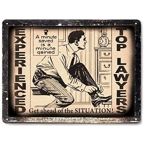 Lawyer attorney metal Sign / vintage style retro plaque office wall decor art