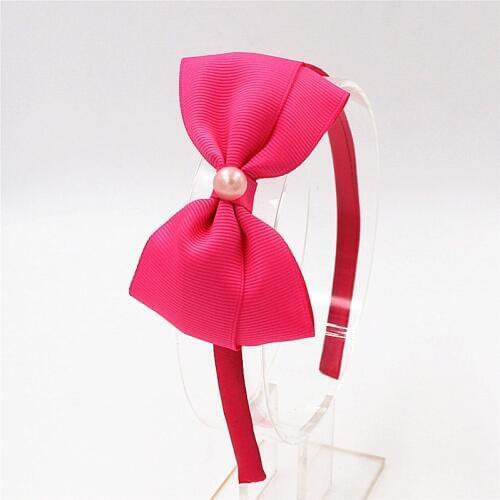 Cute pearl bowknot Head hoop beautiful pearl headband princess headwear bowknot girl Hairband Hair hoop Hair Accessories