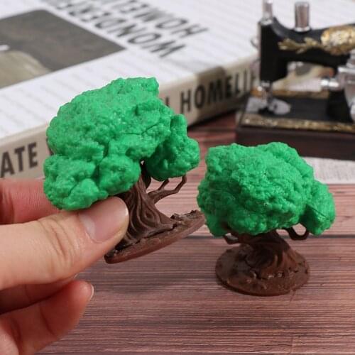 Mini Tree Potted For Green Plant In Pot Doll House Furniture Home Decor Simulation Potted Plants 1:12 Dollhouse Miniature