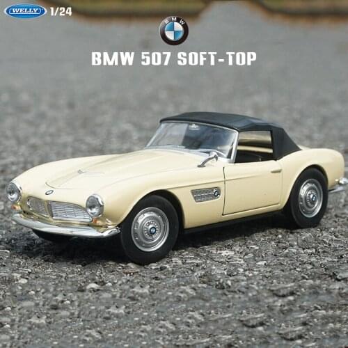 WELLY 1:24 BMW 507 Soft-Top Convertible Alloy Car Model Simulation Car Die Casting Model Boy Toy Decoration Collection Gift Toy