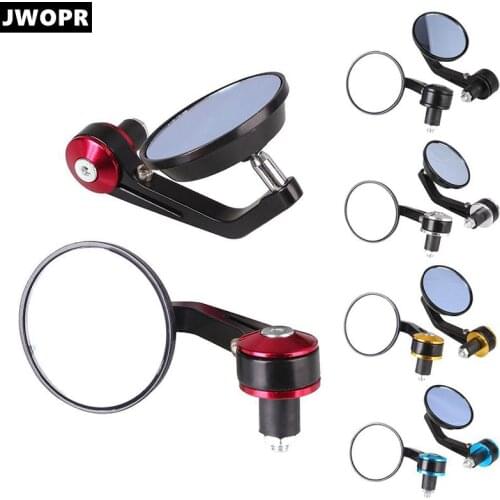 Motorcycle Modified Rearview Mirror 7/8 22mm Reverse Mirror Assisted Rider Handlebar Mirror All Aluminum Round Handle Mirror