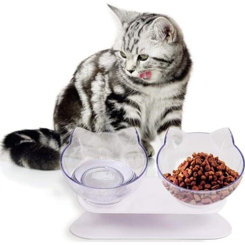 Non-slip Pet Cat Bowl Dog Bowl Feeder 15 Degree Basin Oblique Mouth Double Bowl Dog Bowl Pet Cat Dog Food Bowl Cat Bowl