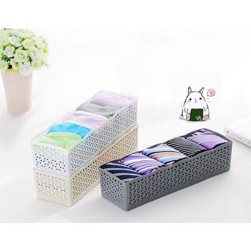 Hollow Socks 5 Grid Storage Box Desktop Underwear Organizer Container Organizer Bathroom Cosmetic Holder Storage Box