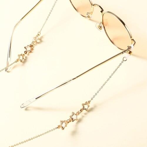 Five-pointed Star Eyeglass Chains Face Mask Chain Necklace Sunglasses Eyewear Strap Holder Men Women Reading Glasses Retainer