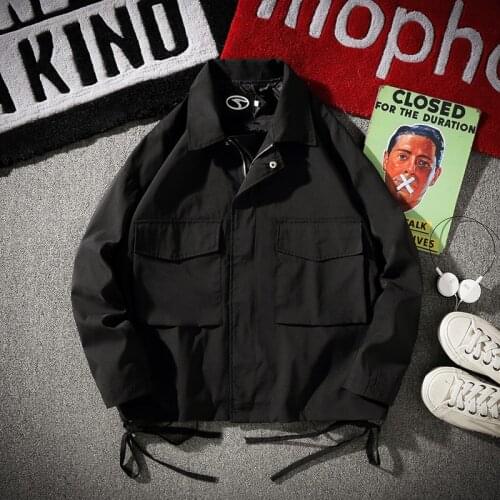 Workwear Jacket Mens Autumn and Winter Thickening Tide Brand Jacket Loose Korean Version of Versatile Functional Jacket