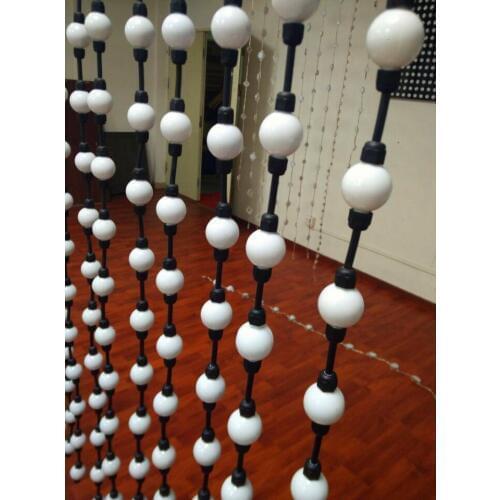 WS2811 addressable 3D 35mm diameter full color milky ball;DC12V;1.44W;double sided 3pcs 5050 leds each side;40pcs/string;IP54