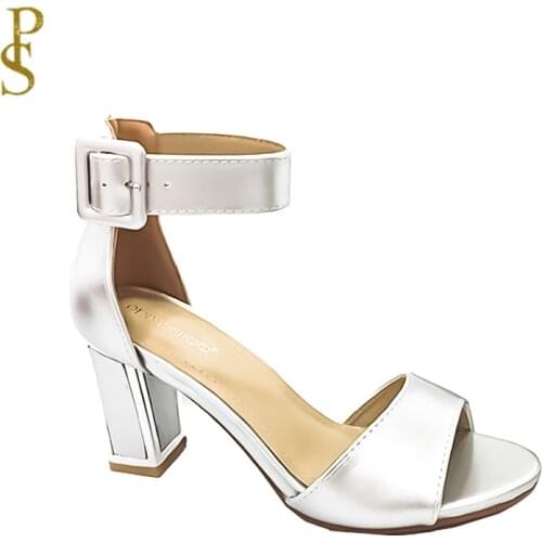 Womens shoes with ankle straps and high heels sandals