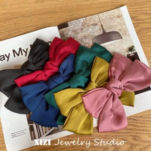 2021 New Arrival Big Bows Headband Fabric Elastic Hair Bands Women Girls Hair Accessories Fashion Korean Hair Clip Accessories