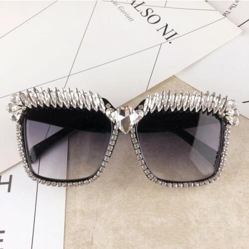 New Cat Eye Sunglasses Women Diamond Crystal Rhinestone Ladies Sun Glasses Party Xmas Halloween Shades Oculos Gafas De Sol Mujer
