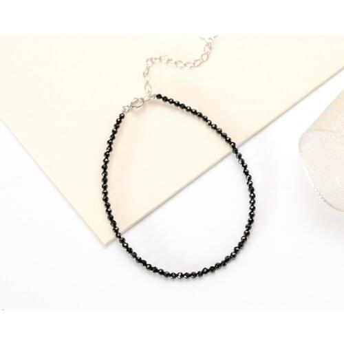 2MM Small Crystal Bangle /Bracelet On Hand for Women with 925 Sterling Silver Accessories Jewelry Party /Wedding Luxury Gift