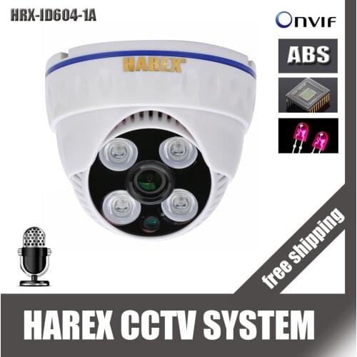 1280*720P 1.0 Mega pixel array leds Audio IP Dome Camera ONVIF indoor Night Vision Plug and Play, free shipping