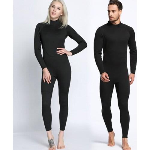 2mm men and women all black long sleeved trousers diving suit, diving suit, surf, warm and waterproof swimming suit