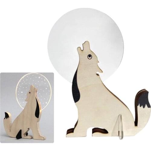 3D Wooden Animals Night Light LED Acrylic Decorative Lights Whale Pelican Night Light Animal Wooden Soothing Decor Lamps