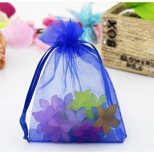500pcs/lot Royal Blue Organza Bag 15x20cm Jewelry Candy Gifts Packaging Bag Cute Drawstring Gift Bags Bolsas de Organza Pouches