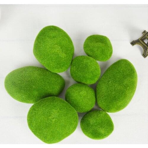 8pcs,Artificial Moss foam Stone,Ornaments for DIY Fairy Garden Micro Landscape Decoration Accessories, Wedding Home Easter decor