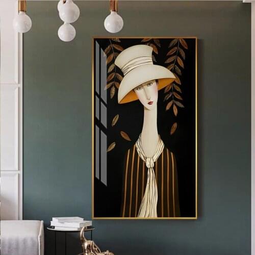 Abstract Elegant Lady DIY diamond Painting full square round diamond mosaic fashion girl diamond embroidery home decor