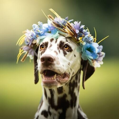 Full Square Round 5D Diy Diamond Painting Flower Dalmatian Dog Diamond Embroidery Cross Stitch Rhinestone Mosaic StickerZP-1299