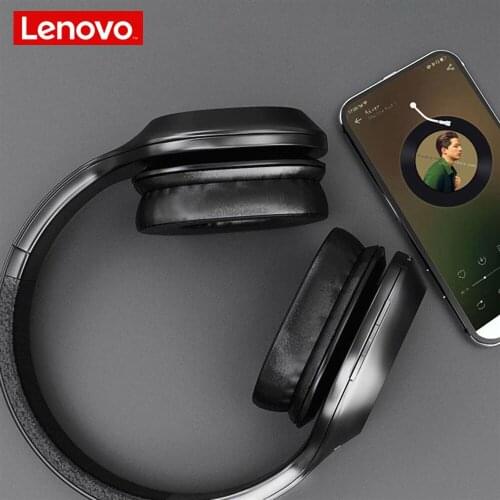 Lenovo HD300 Wireless Bluetooth Headphones Foldable Hifi 3D Deep Bass Earphones with Microphone Gaming Headset For Mobile PC