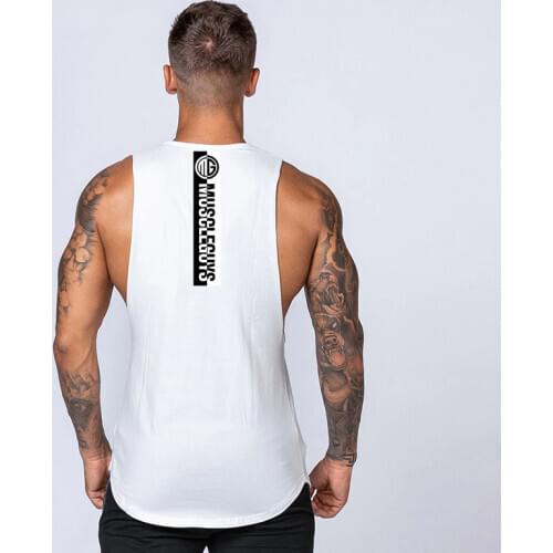 Brand Workout Gym Mens Tank Top Muscle Sleeveless Sportswear Shirt Stringer Clothing Bodybuilding Singlets Cotton Fitness Vest