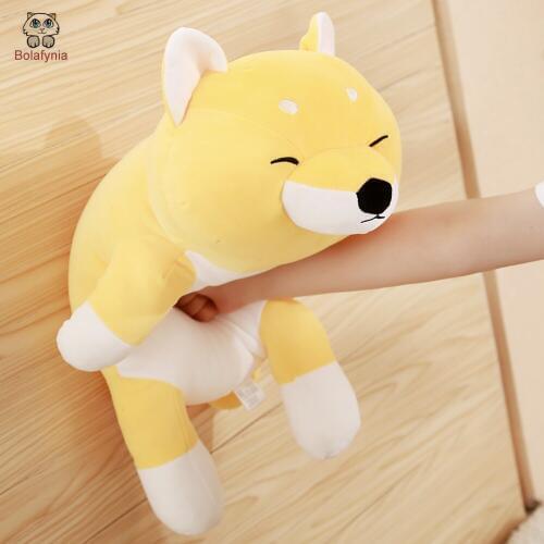 BOLAFYNIA Baby Kid Plush Toy for Christmas Birthday Gift Shiba Inu yellow dog Children Plush Stuffed dog Toys pillow