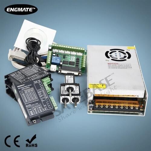 DIY CNC Mill Kit 3 Axis 4.17oz-in Nema8 Motor EMA2-040D22 Digital Stepper Driver
