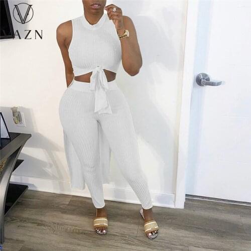 VAZN 2021 European and American High EEuropean and American Solid Color High Elastic Front Short After Long Two Sets