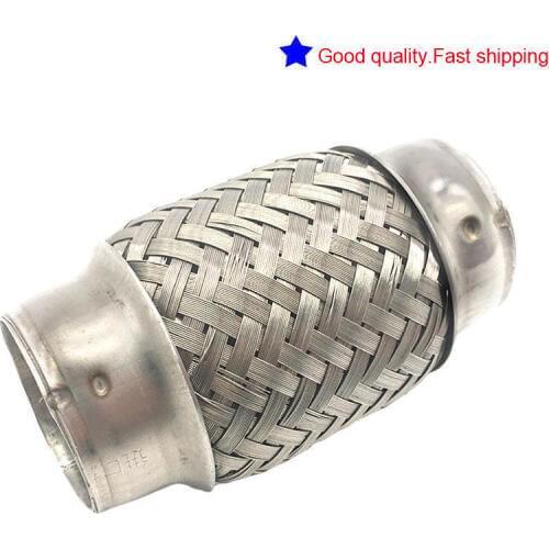 1.5" x 4" Stainless Steel Exhaust Flex Pipe Double Braid Braided Flexi Flexible
