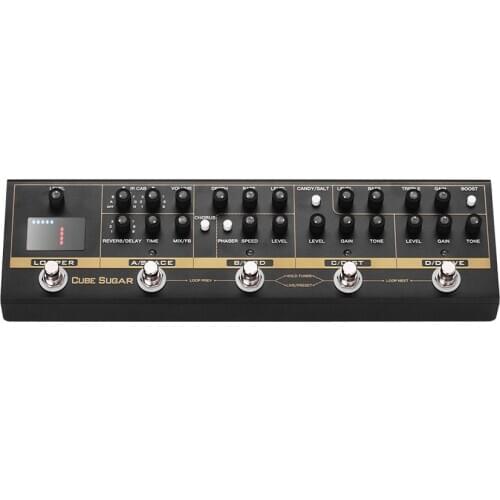 CUVAVE CUBE SUGAR Combined Guitar Effects Pedal 9 Loops Tuner Boost Overdive Distortion Chorus Phaser Delay Reverb Accessories